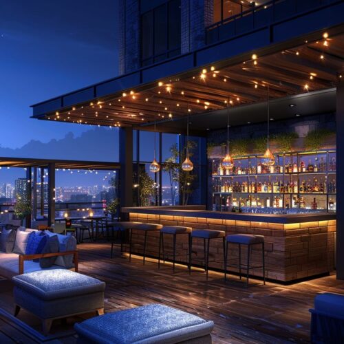 Rooftop bar with private Gazebo